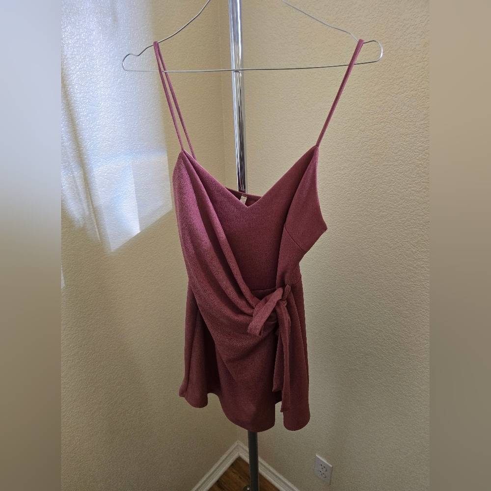 Glare Romper Dark Pink in Color